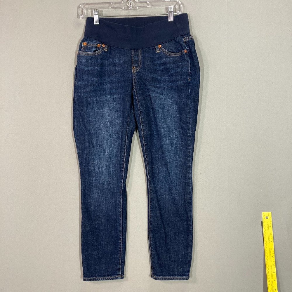 Gap Maternity Best Girlfriend Jeans Size 27 Dark Wash Medium Indigo
